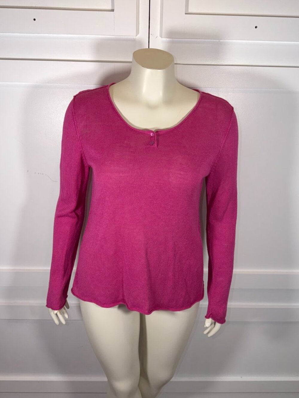 Eileen Fisher Knit Top Women L Pink